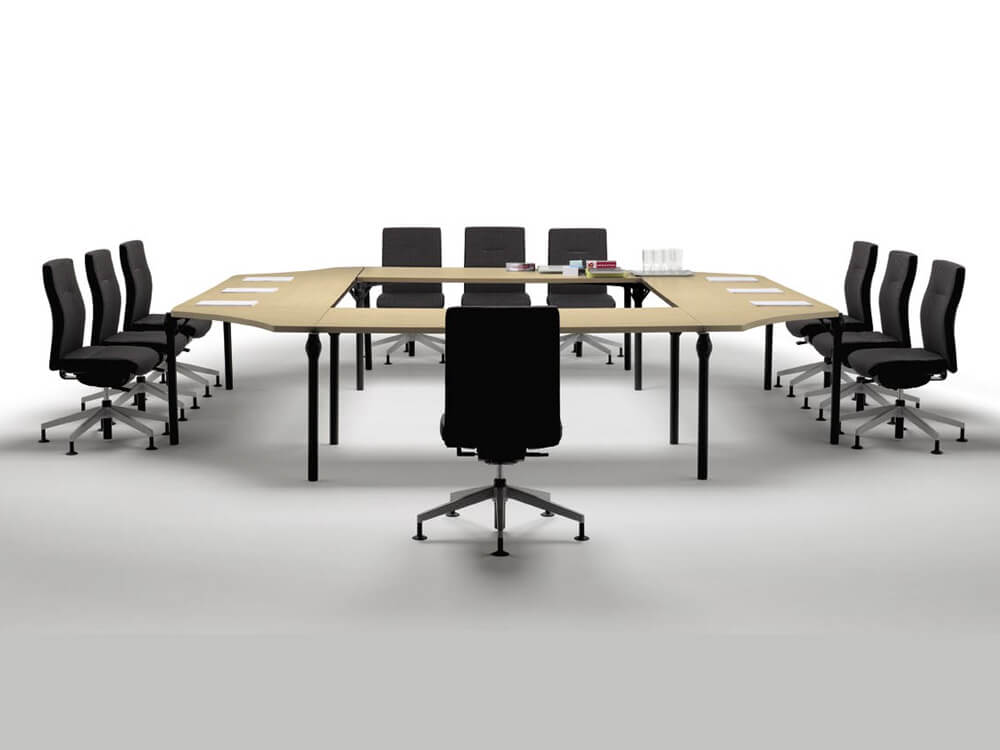 Isabella 1 Round, Oval, Bowed And Rectangular Shaped Meeting Table
