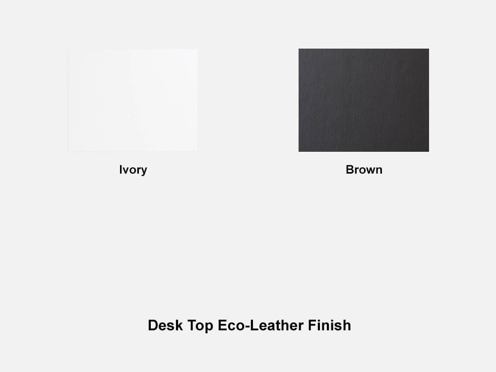 Luisa Modern Wood Finish And Eco Leather Executive Desk Leatherdesk Finish