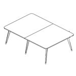 Maria 1 Rectangular Table 2 Tops And Middle Leg