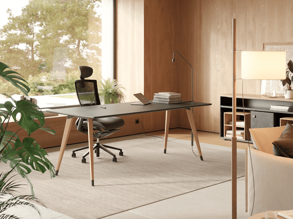 Corner shop table unit