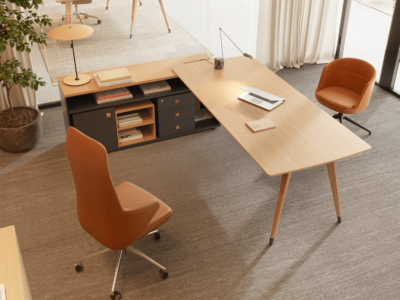 Maria Round Corner Executive Desk With Optional Return And Credenza Unit