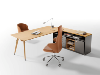 Maria Round Corner Executive Desk With Optional Return And Credenza Unit 8