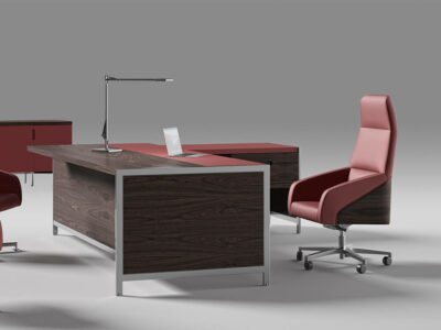 Pia Executive Desk With Modesty Panel And Optional Return Pedestal 1