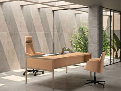 Pia Executive Desk With Modesty Panel And Optional Return Pedestal