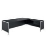Desk with Return Pedestal and Full Modesty Panel (Lacquered Finish)