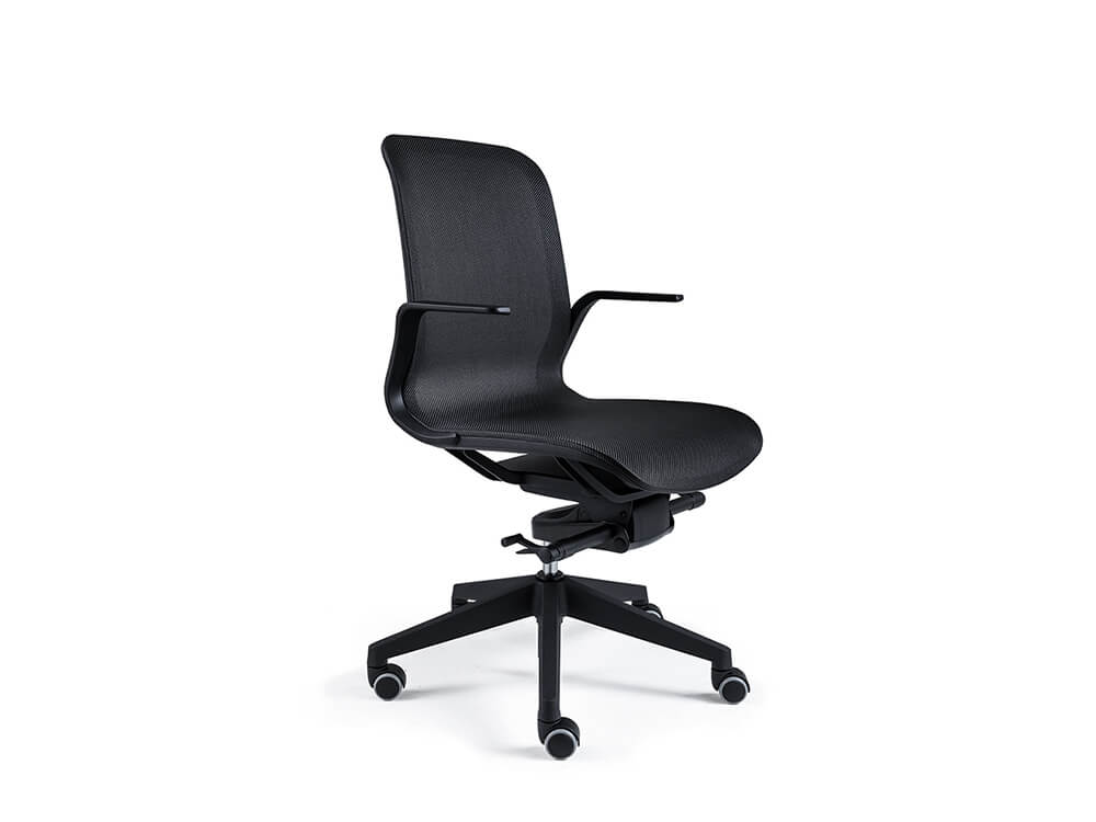 Renato 1 High Backrest Executive Chair Black Nylon Armrests & Base 01