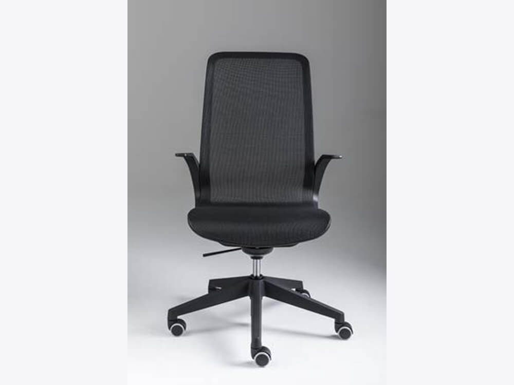 Renato 1 High Backrest Executive Chair Black Nylon Armrests & Base