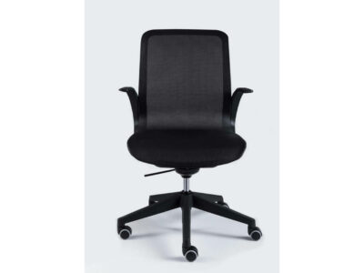 Renato 2 Meduim Backrest Hight Adjustable Executive Chair Black Nylon Armrests & Base