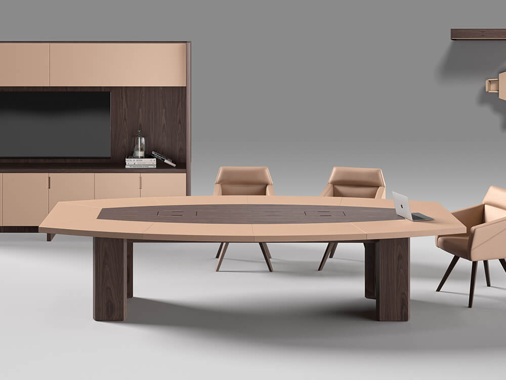 Alberto 1 Round, Rectangular And Barrel Shaped Meeting Table 14