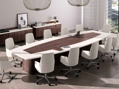 Alberto 1 Round, Rectangular And Barrel Shaped Meeting Table 4