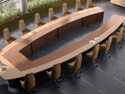 Alberto 1 Round, Rectangular And Barrel Shaped Meeting Table 6