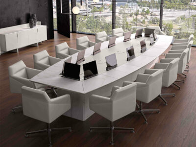 Alberto 1 Round, Rectangular And Barrel Shaped Meeting Table 9