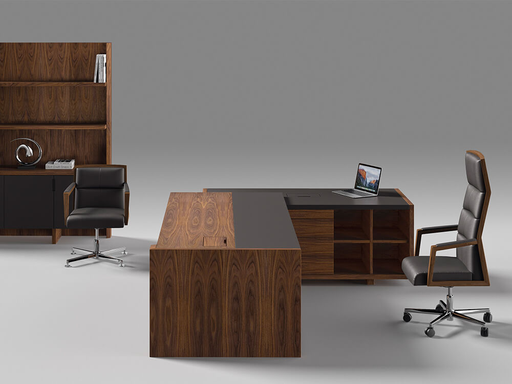 Alberto Executive Desk With Optional Return And Credenza Unit 4