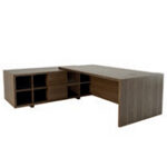 Alberto Executive Desk With Credenza Unit 800d Left