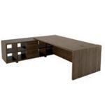 Alberto Executive Desk With Credenza Unit Left