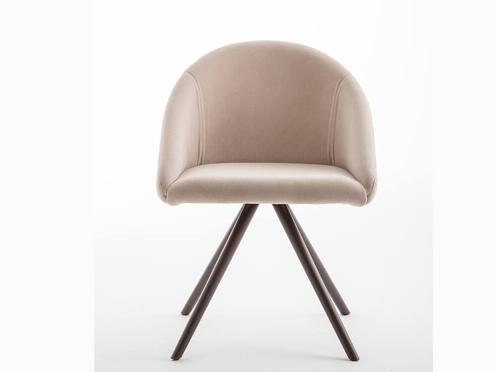 Bianca 1 Soft Seating Visitor Chair Conical Wood Legs