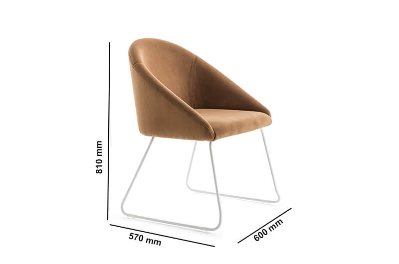 Bianca 1 Soft Seating Visitor Chair Size