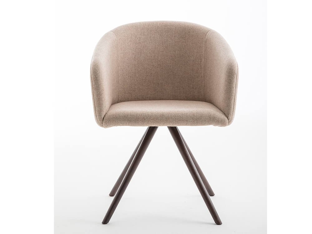 Bianca 2 Soft Seating Visitor Chair Conical Wooden Leg