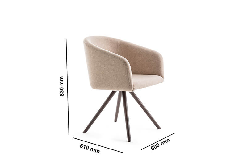 Bianca 2 Soft Seating Visitor Chair Size