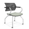 Carmine Mesh Back Visitor Chair Tip Up Seat, Painted Structure,black Castors