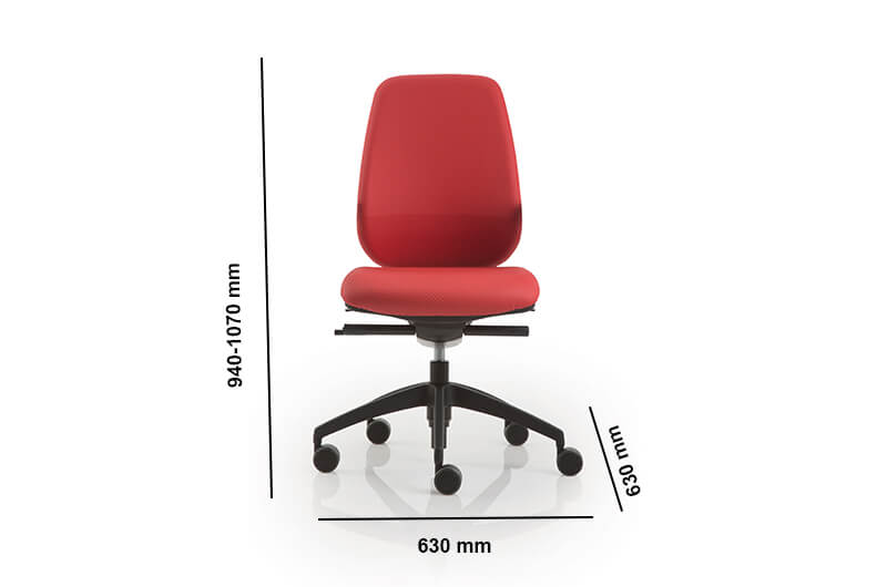 Ciana Task Chair With Optional Arm's Size Img