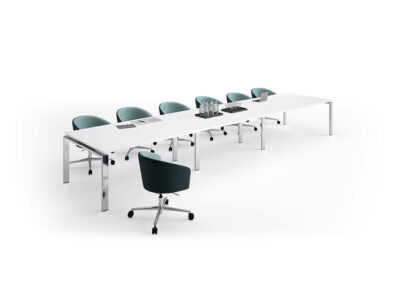 Freya 1 Rectangular Meeting Table With Chrome Legs 5