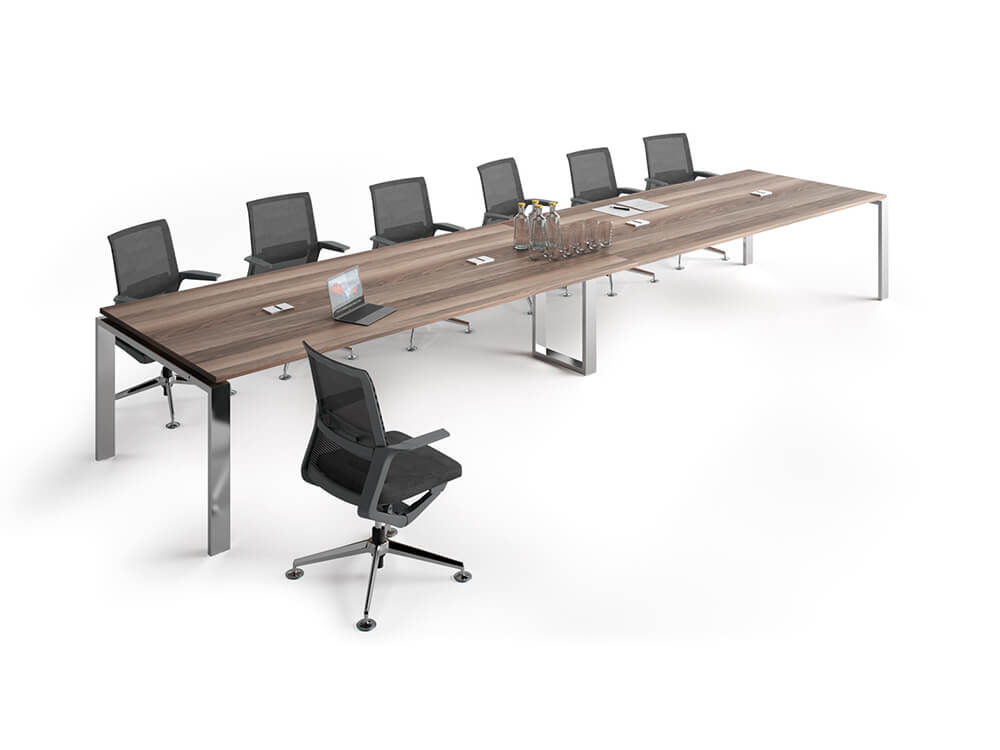 Freya 1 Rectangular Meeting Table With Chrome Legs 7