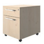 Freya Operational Office Desk With Melamine Pedestal With 1 Drawer, 1 File Drawer