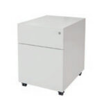 Freya Operational Office Desk With Metal Pedestal With 1 Drawer, 1 File Drawer