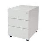 Freya Operational Office Desk With Metal Pedestal With 3 Drawers