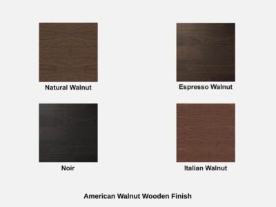 Iris American Walnut Wooden Shell Back Finish