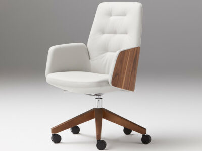 Iris Low, Medium And High Back Executive Chair With Upholstered Or Wood Finish Back 12