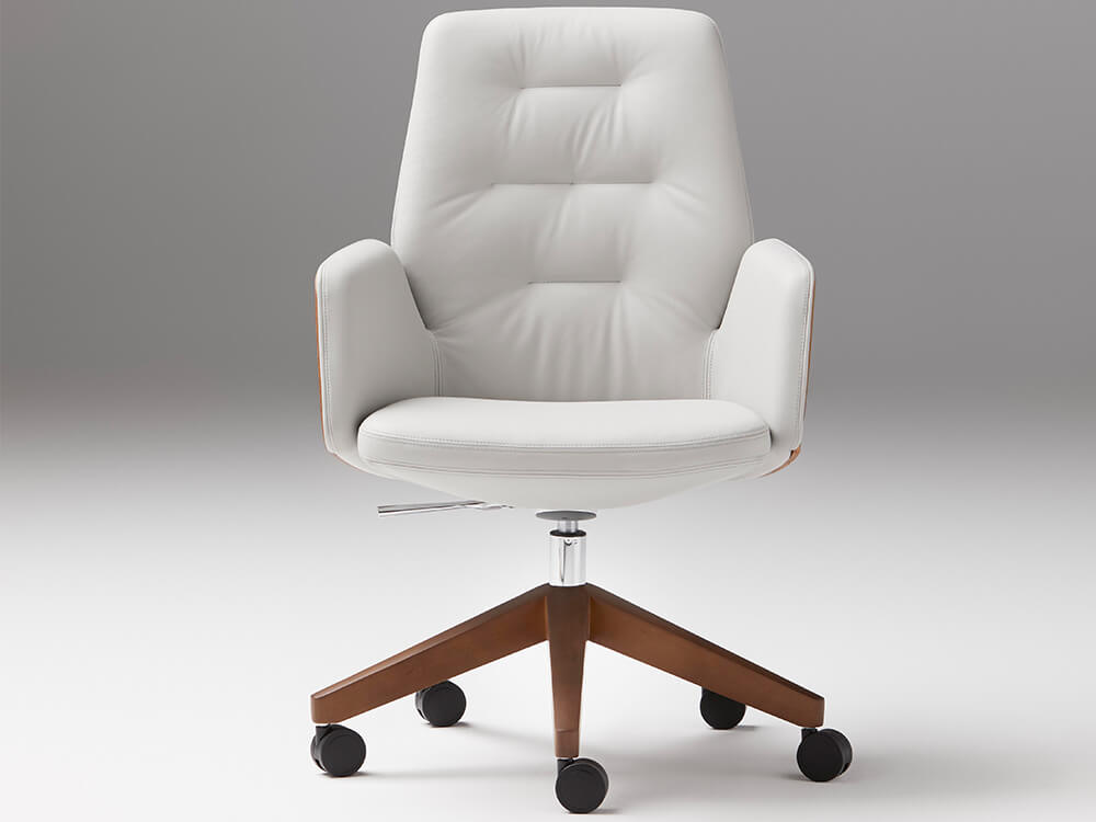 Iris Low, Medium And High Back Executive Chair With Upholstered Or Wood Finish Back 13