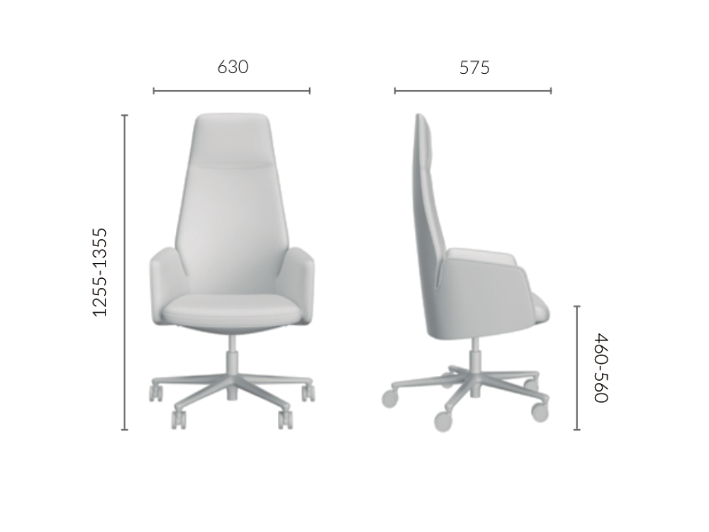 Iris – Low, Medium And High Back Executive Chair With Upholstered Or Wood Finish Back 01