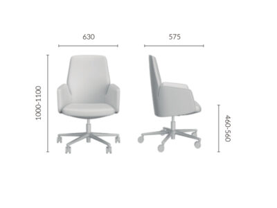 Iris – Low, Medium And High Back Executive Chair With Upholstered Or Wood Finish Back 02
