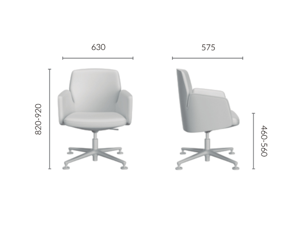 Iris – Low, Medium And High Back Executive Chair With Upholstered Or Wood Finish Back 03