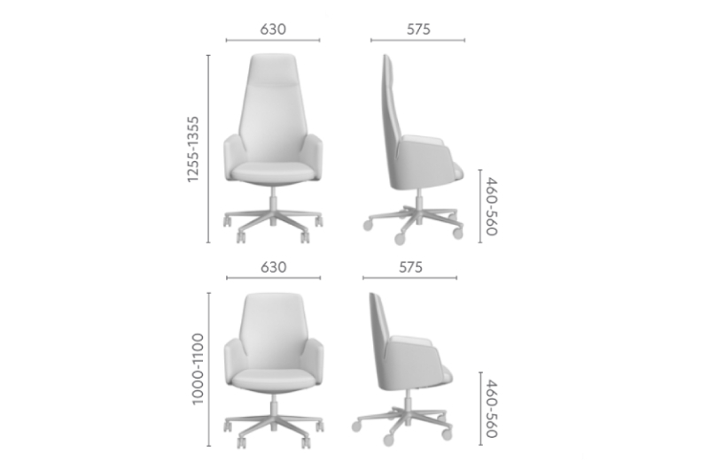 Iris – Low, Medium And High Back Executive Chair With Upholstered Or Wood Finish Back Size Image Iris – Low, Medium And High Back Executive Chair With Upholstered Or Wood Finish Back Size Image