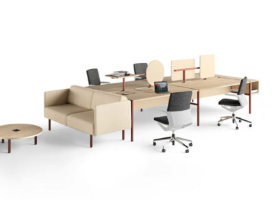Lyric 1 Back To Back Desk For 2,4 And 6 Persons With Modesty Panel 3