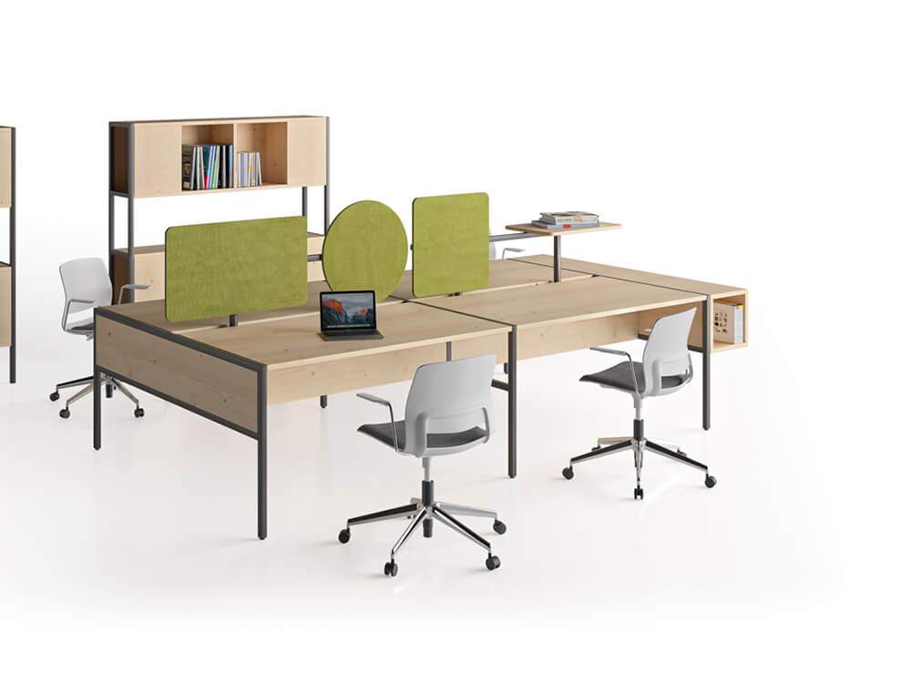 Lyric 1 Back To Back Desk For 2,4 And 6 Persons With Modesty Panel 4