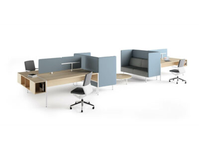 Lyric 1 Back To Back Desk For 2,4 And 6 Persons With Modesty Panel 5