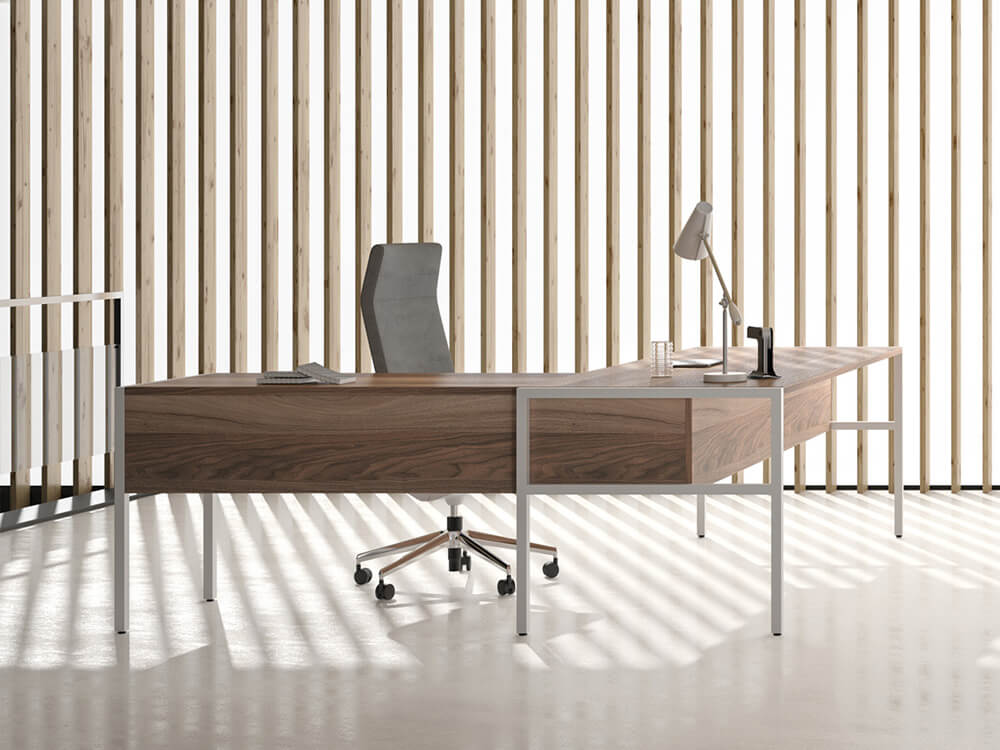 Lyric Operational Office Desk With Modesty Panel And Optional Return 2