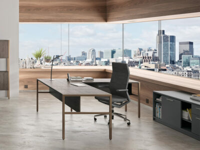 Lyric Operational Office Desk With Modesty Panel And Optional Return 3