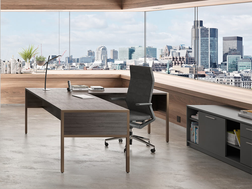 Lyric Operational Office Desk With Modesty Panel And Optional Return 4