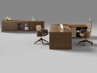 Salvia Classic Executive Desk With Optional Return And Credenza Unit 2