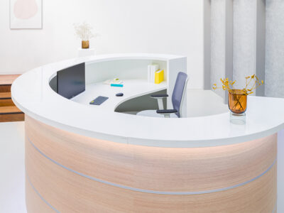 Alba 5 Curved Reception Desk 1