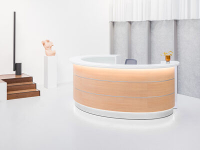 Alba 5 Curved Reception Desk