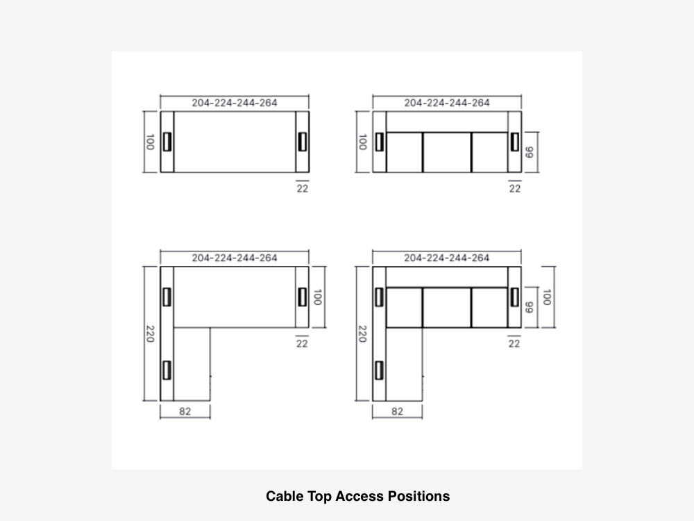 Cable Top Access Positions