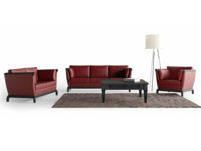 Eliza 1 Classic One, Two And Three Seater Sofa With Curved Wood Finish Legs