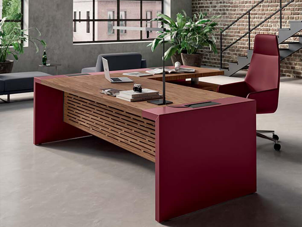 Enzo Wood Veneer Executive Desk 3