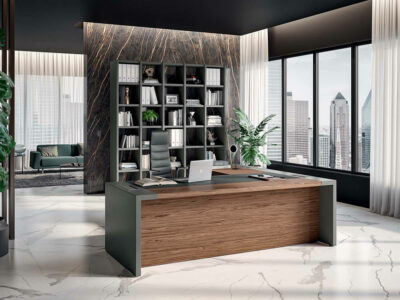 Enzo Wood Veneer Executive Desk 4